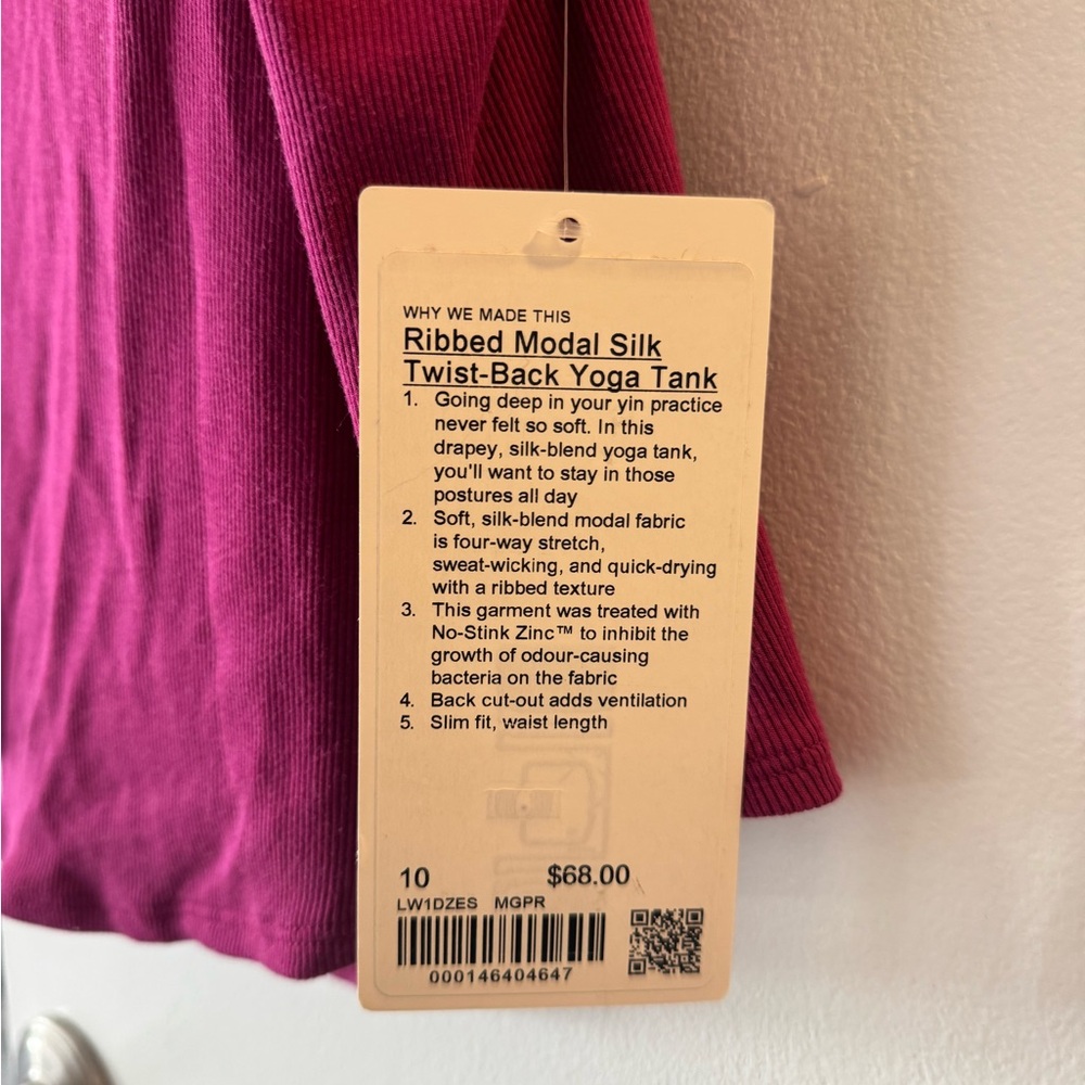 Modal Silk Twist-Back Tank - Fuchsia